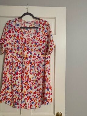 Vibrant Multicolor Animal Print Tunic